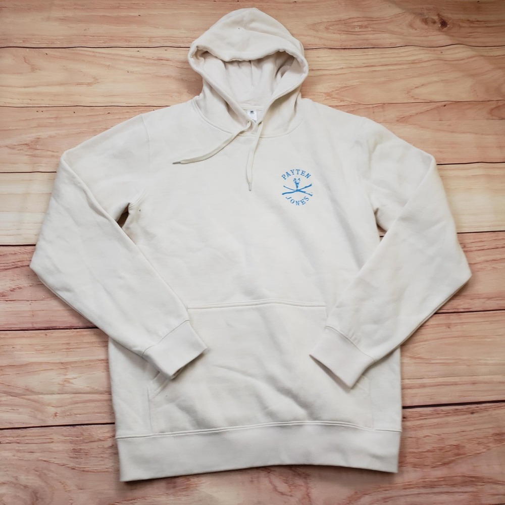 Payten & Jones‎ Healesville Hoodie Mens Medium Cream AS Colour Stencil Graphic